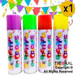 SERPENTINA PARTY STORE EN AEROSOL COLORES SURTIDOS X 1